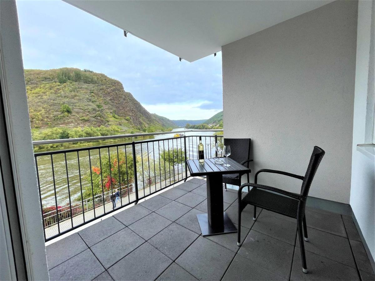 Moselpromenade Villa Moselufer, Panorama & Burg Cochem Blick, Netflix, Balkon Kültér fotó